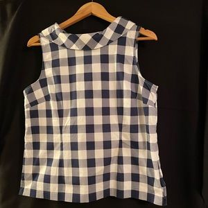 Talbots Sleeveless Top Blue/White Size 12P